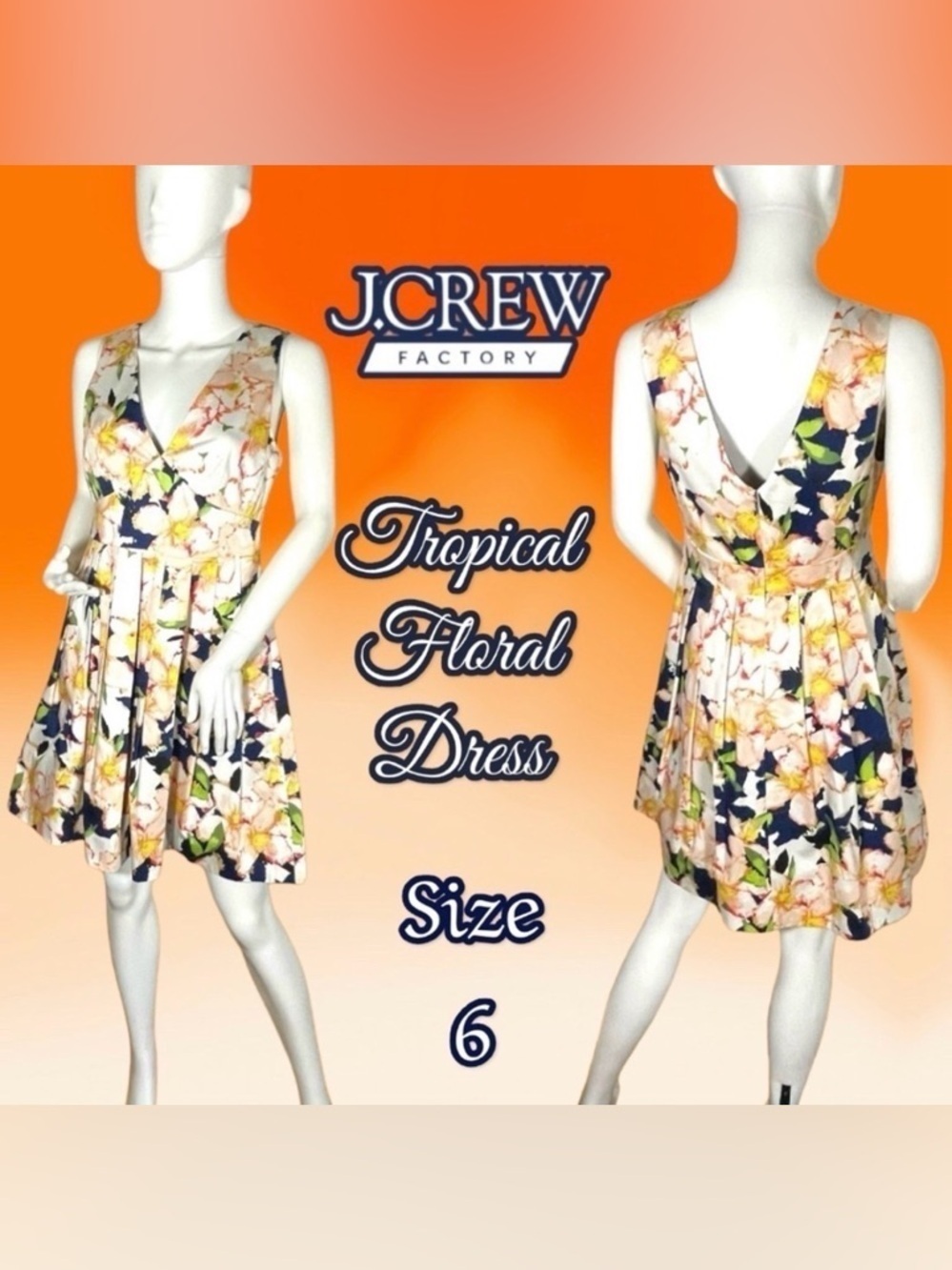 J. Crew Floral Sateen V-Neck Fit and Flare Pleated Mini Dress Size 6 Cove Floral